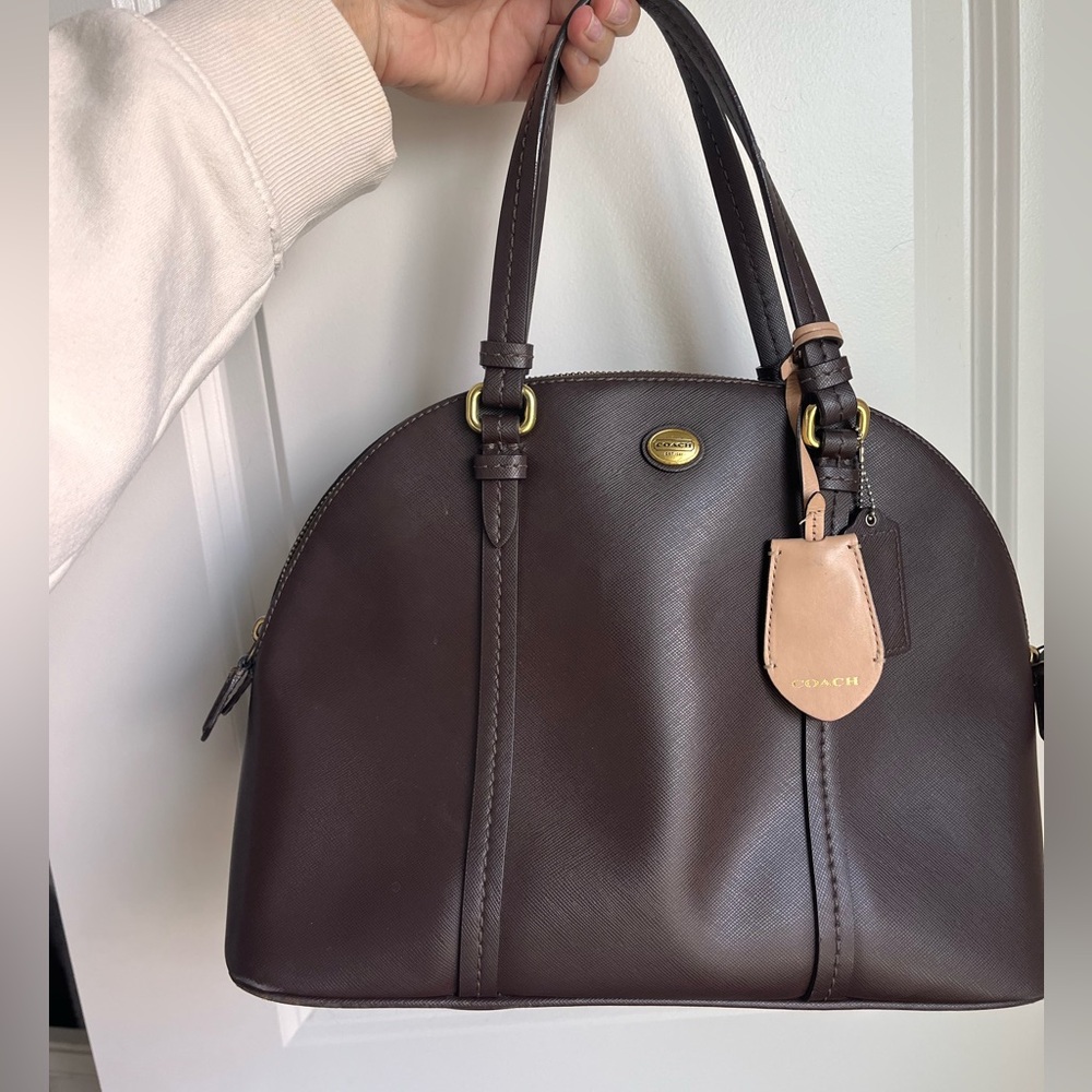 Coach Dark Brown Leather Satchel